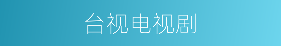 台视电视剧的同义词