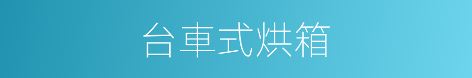 台車式烘箱的同義詞