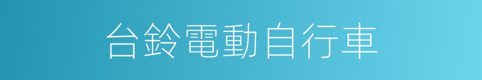 台鈴電動自行車的同義詞