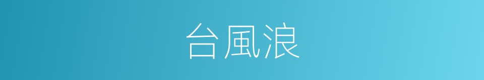 台風浪的同義詞