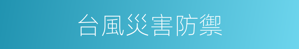 台風災害防禦的同義詞