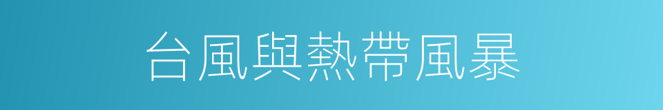 台風與熱帶風暴的同義詞