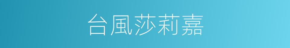 台風莎莉嘉的同義詞