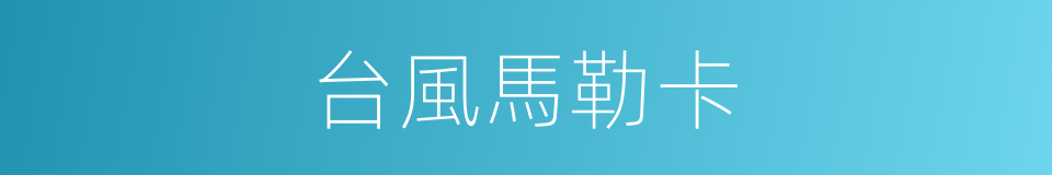 台風馬勒卡的同義詞