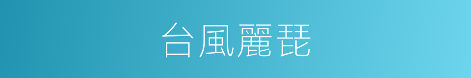 台風麗琵的同義詞