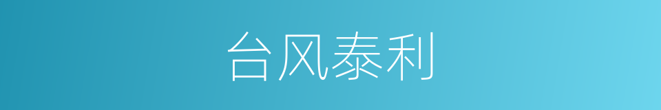 台风泰利的意思