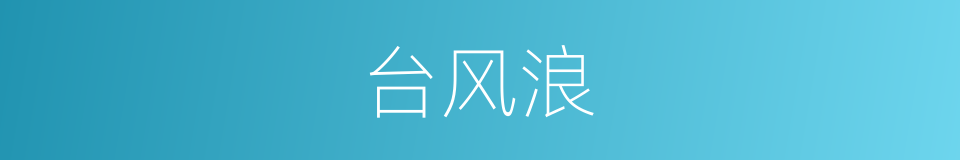 台风浪的同义词
