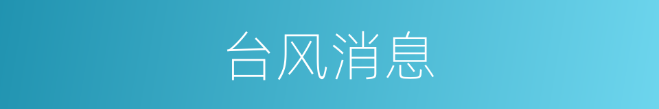 台风消息的同义词