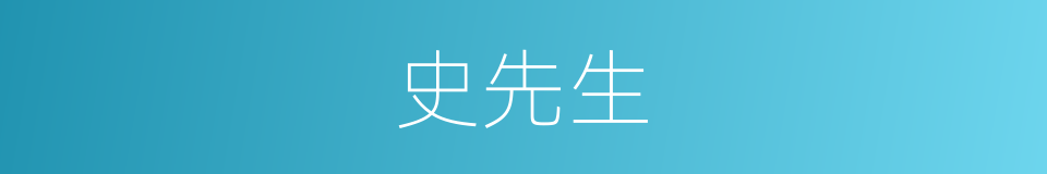 史先生的同义词