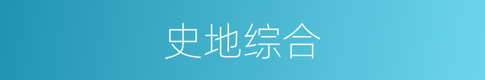 史地综合的同义词