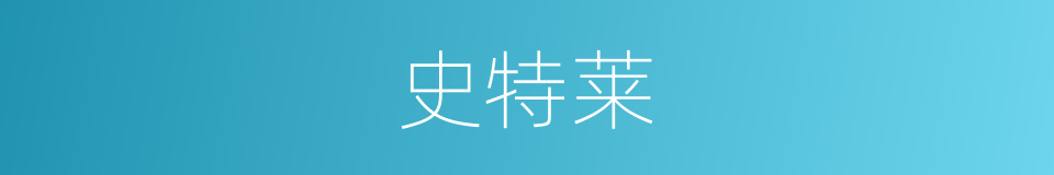 史特莱的同义词