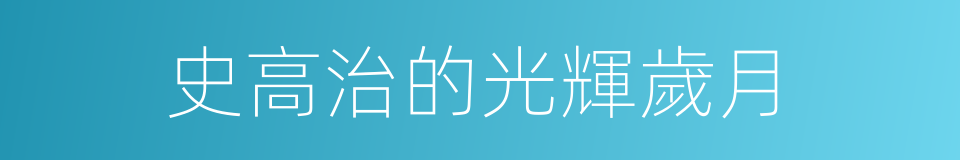 史高治的光輝歲月的同義詞