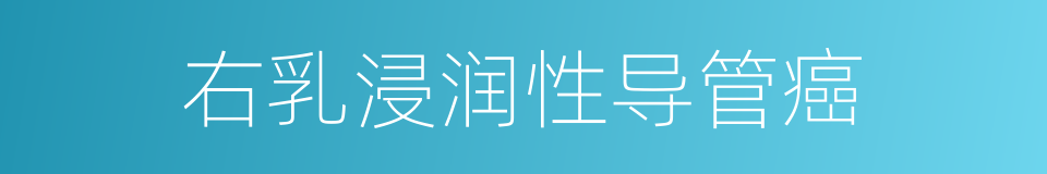 右乳浸润性导管癌的同义词