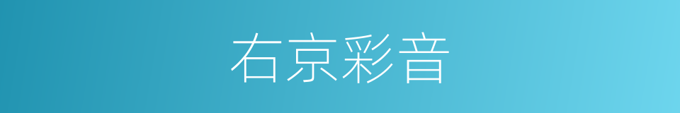 右京彩音的同义词
