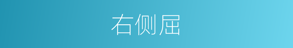 右侧屈的同义词