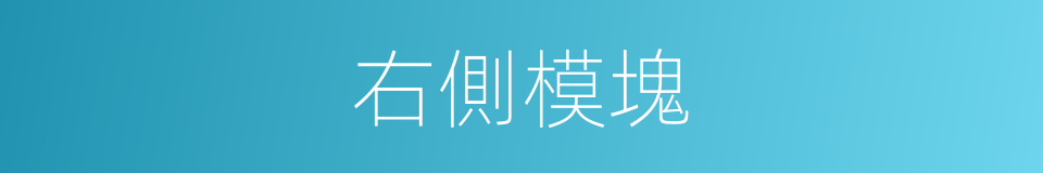 右側模塊的同義詞