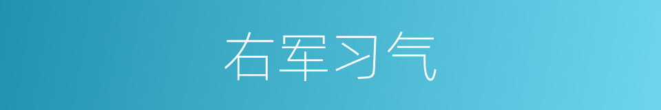 右军习气的意思