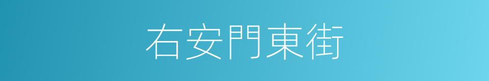 右安門東街的同義詞