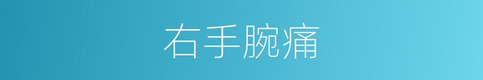 右手腕痛的同义词