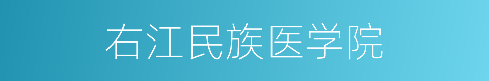 右江民族医学院的同义词