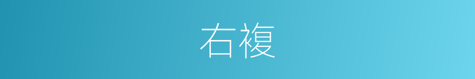 右複的同义词