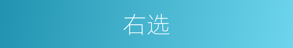 右选的意思