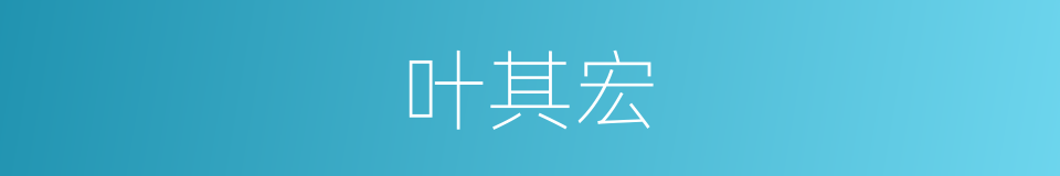 叶其宏的同义词