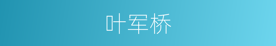 叶军桥的同义词