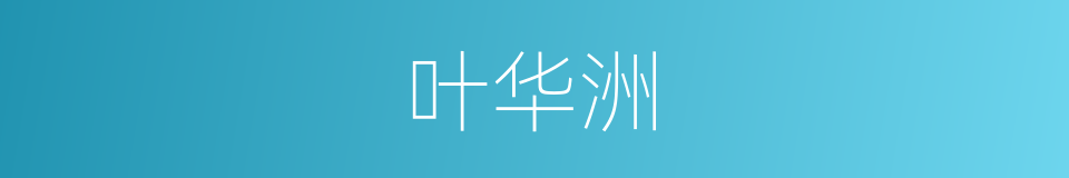 叶华洲的同义词