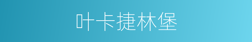 叶卡捷林堡的同义词