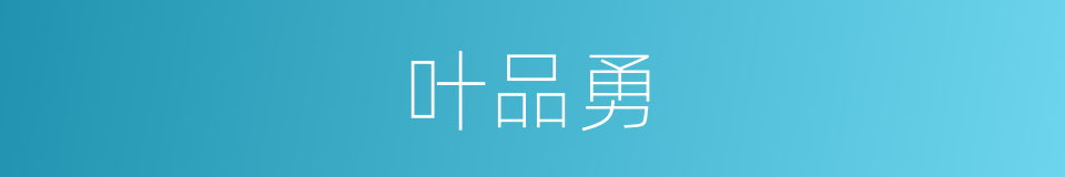 叶品勇的同义词