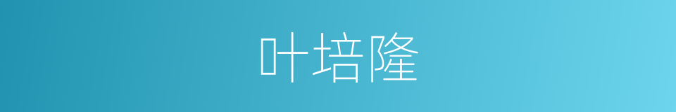 叶培隆的同义词