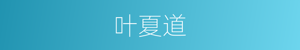 叶夏道的同义词