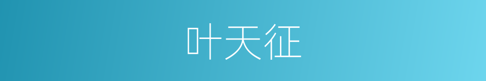 叶天征的同义词