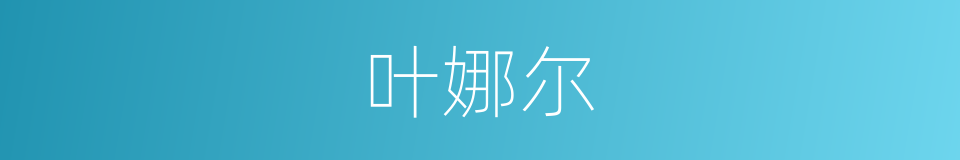 叶娜尔的同义词