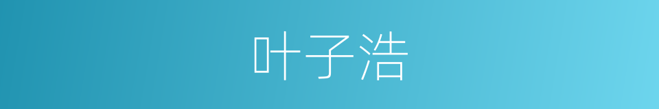 叶子浩的同义词