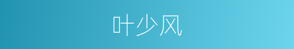 叶少风的同义词