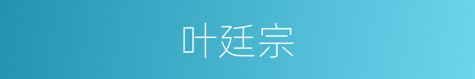 叶廷宗的同义词