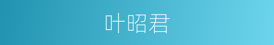 叶昭君的同义词