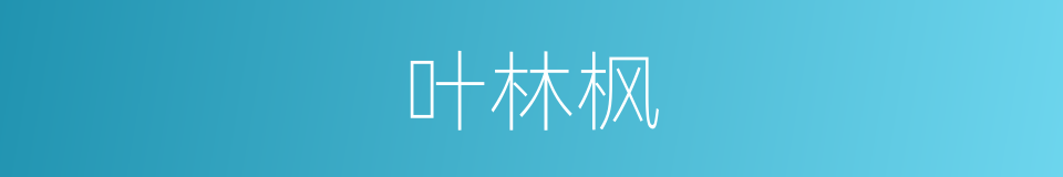 叶林枫的同义词