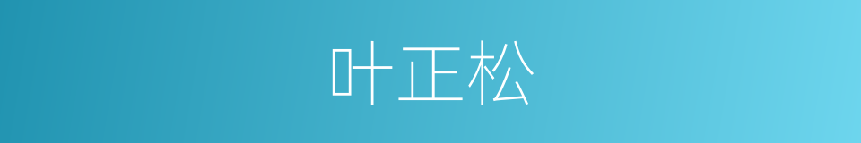 叶正松的同义词