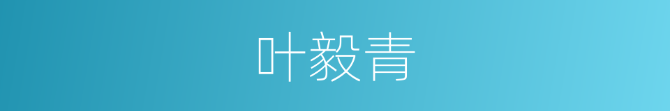 叶毅青的同义词