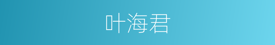 叶海君的同义词