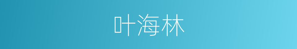 叶海林的同义词