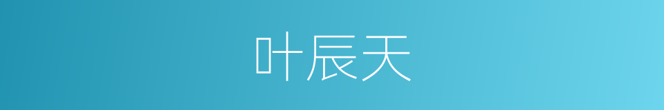 叶辰天的同义词