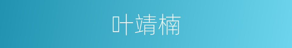 叶靖楠的同义词