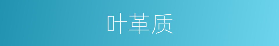 叶革质的同义词