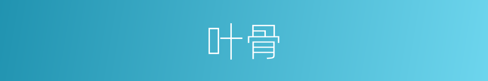 叶骨的同义词