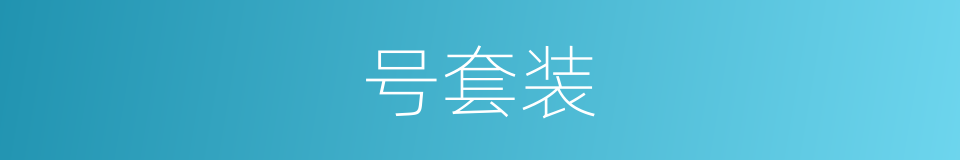 号套装的同义词