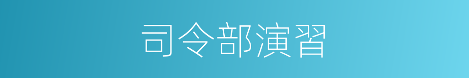 司令部演習的同義詞